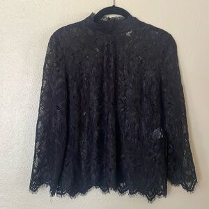 Sezane lace mockneck